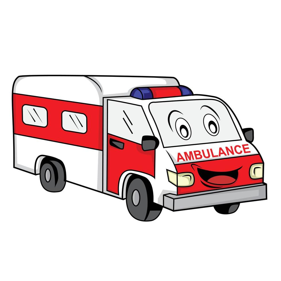 ilustração vetorial de carro de ambulância vetor