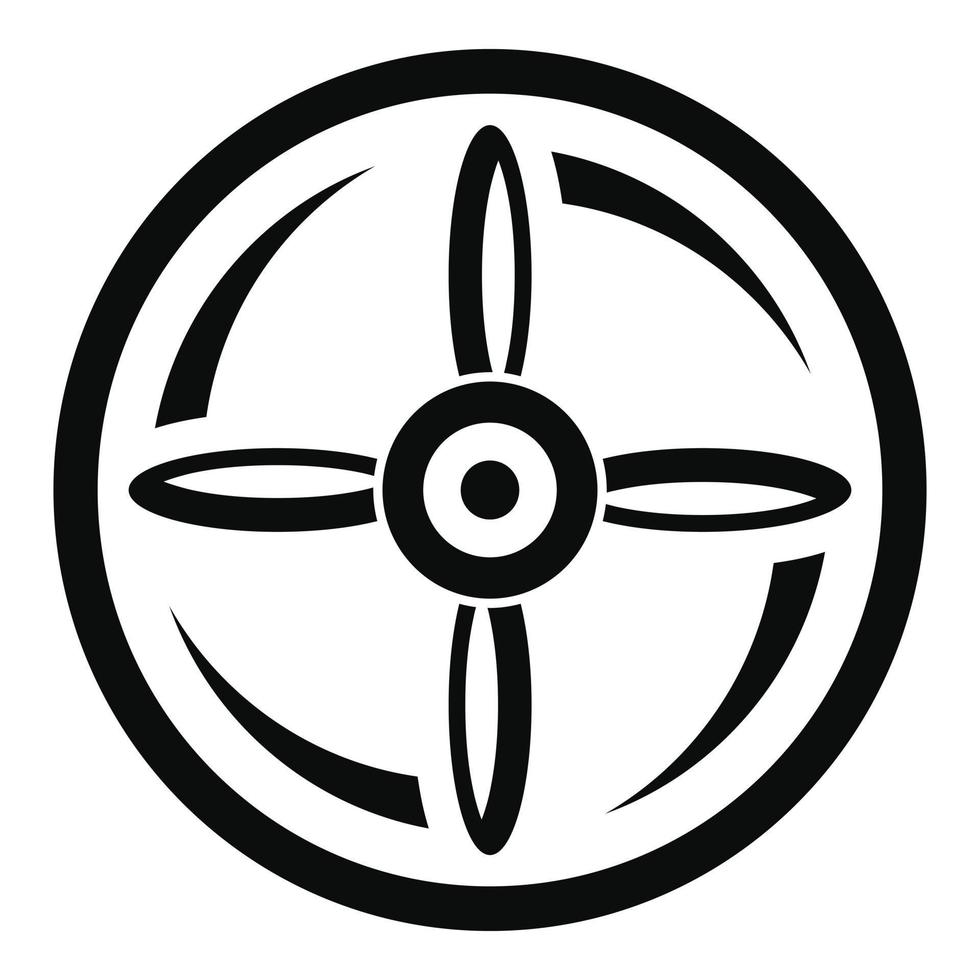 ícone de hélice de drone, estilo simples vetor