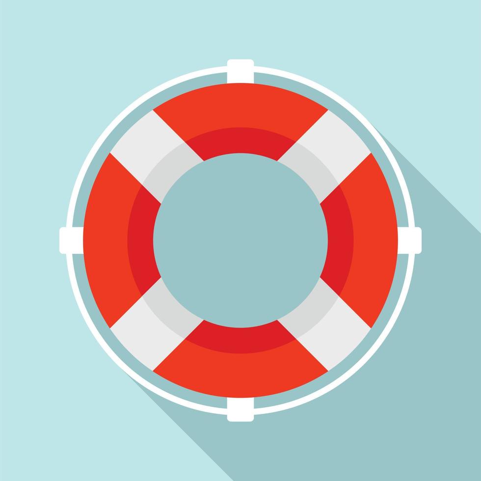 ícone de solução de bóia salva-vidas, estilo simples vetor
