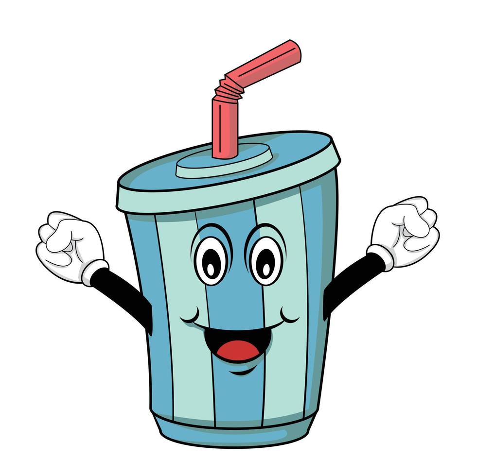 ilustração de desenho animado de refrigerante vetor