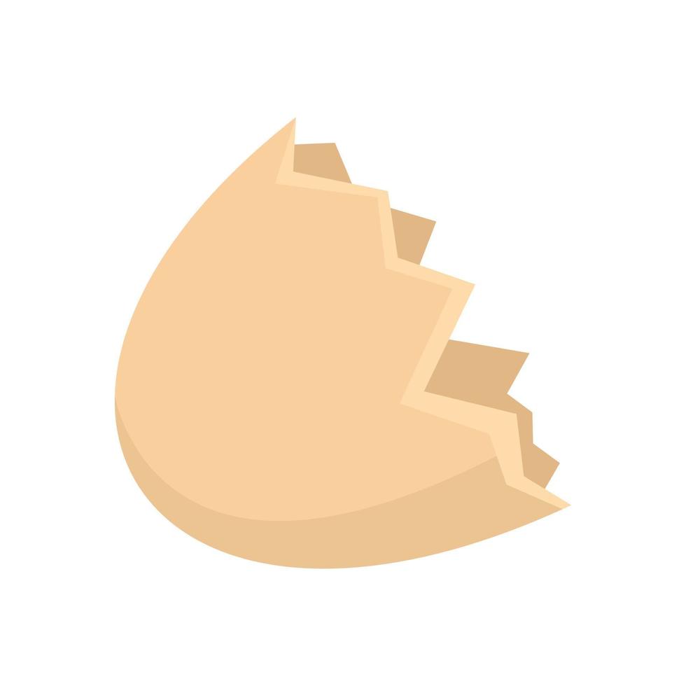 ícone de meia casca de ovo, estilo simples vetor