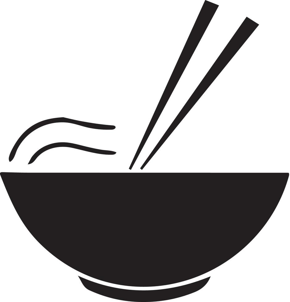 vetor de logotipo de ícone de comida de ramen simples mínimo.