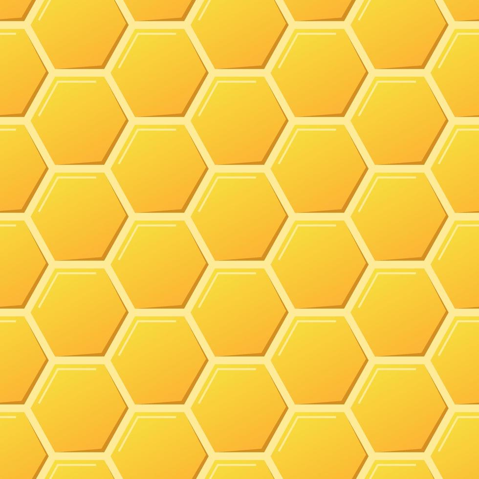 padrão sem emenda de favo de mel. padrão sem emenda de favo de mel amarelo geométrico abstrato. padrão hexagonal. ilustração vetorial vetor