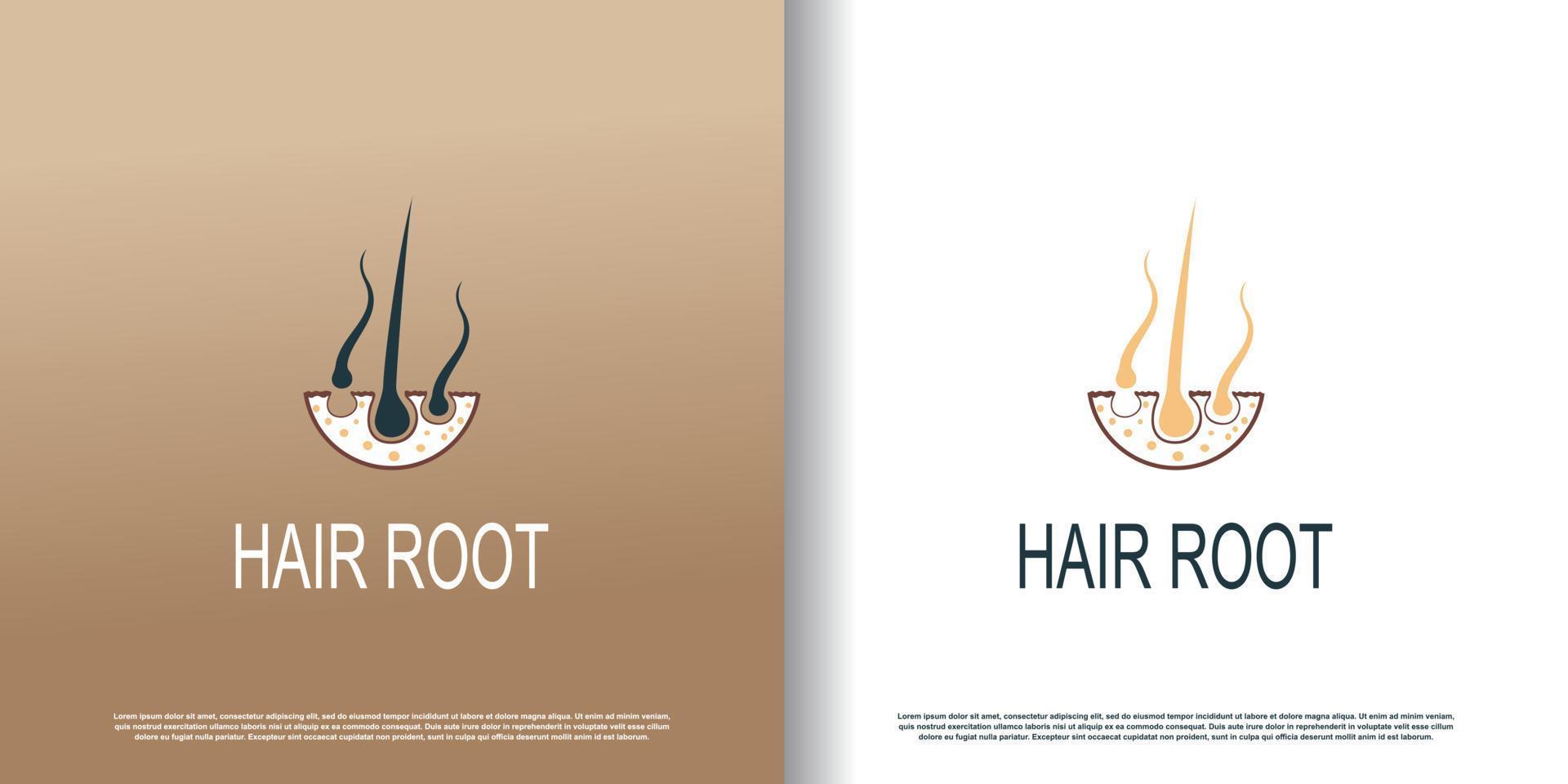 ícone do logotipo do cuidado do cabelo com vetor premium de conceito criativo