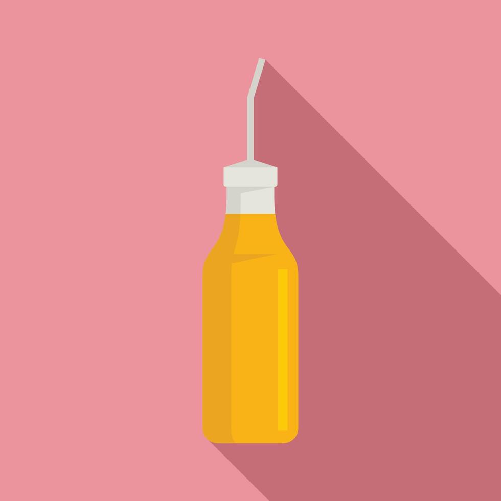 ícone de garrafa de mostarda aromática, estilo simples vetor