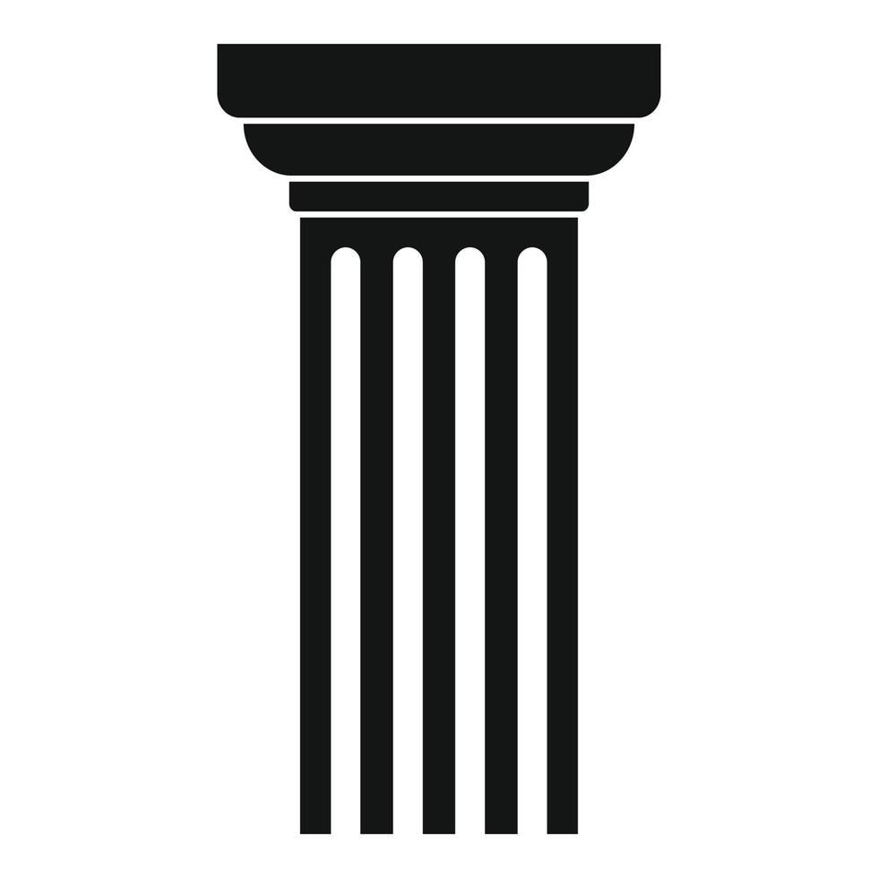 ícone de coluna triangular, estilo simples. vetor
