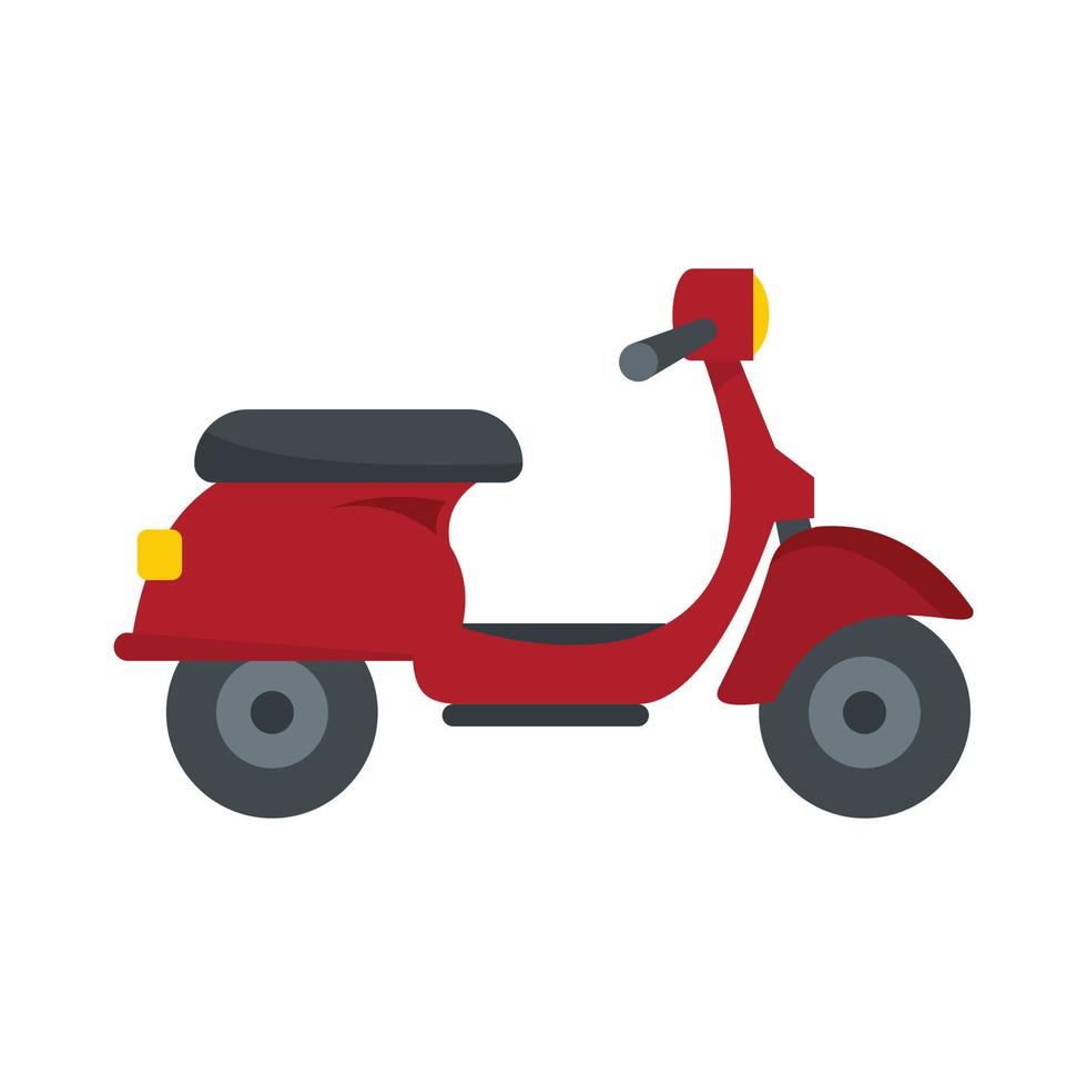 ícone de entrega de scooter vermelho, estilo simples vetor