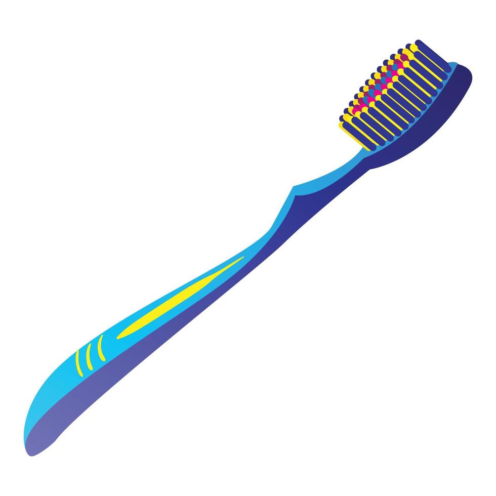 ícone de escova de dentes moderna, estilo cartoon vetor