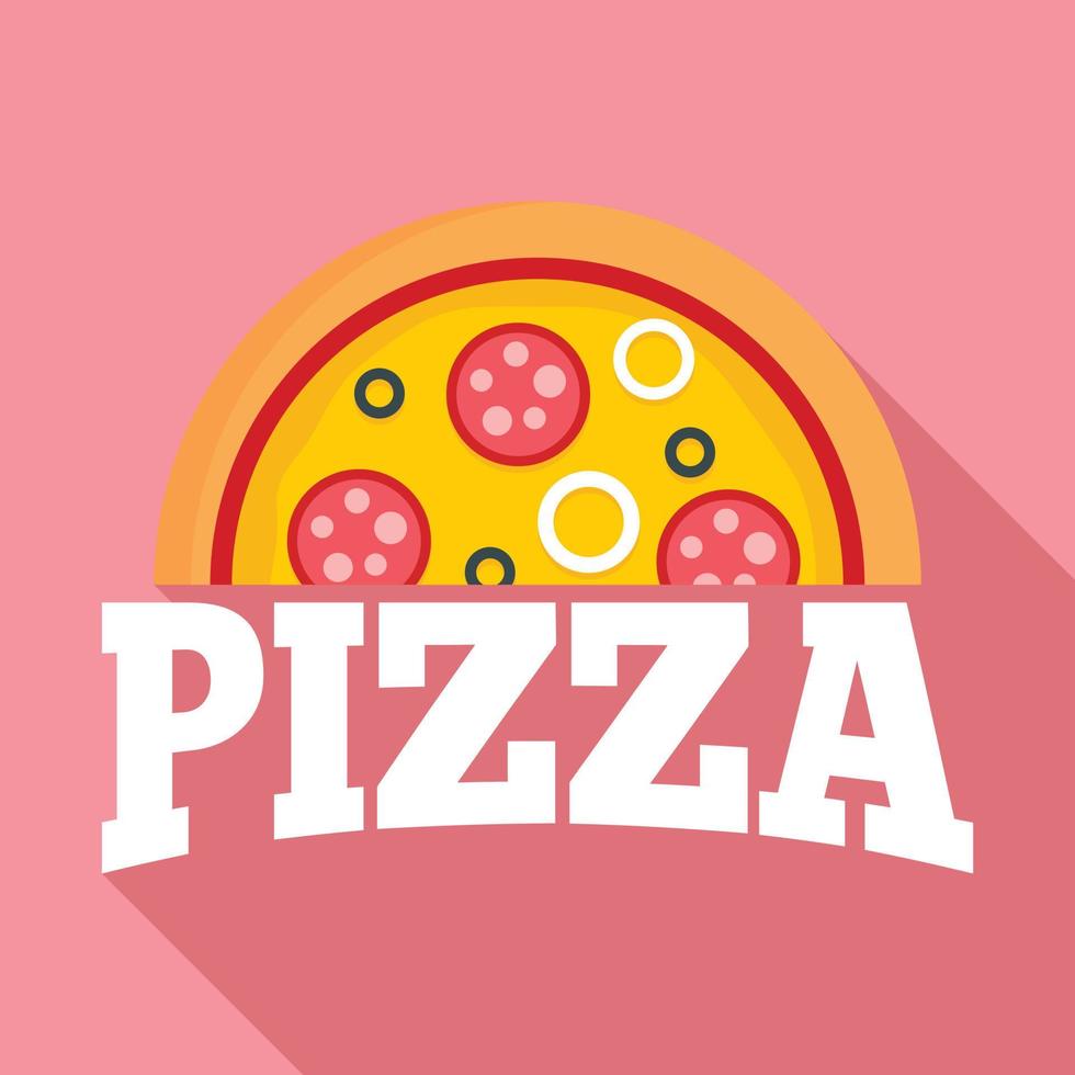 logotipo da pizza margarita, estilo simples vetor