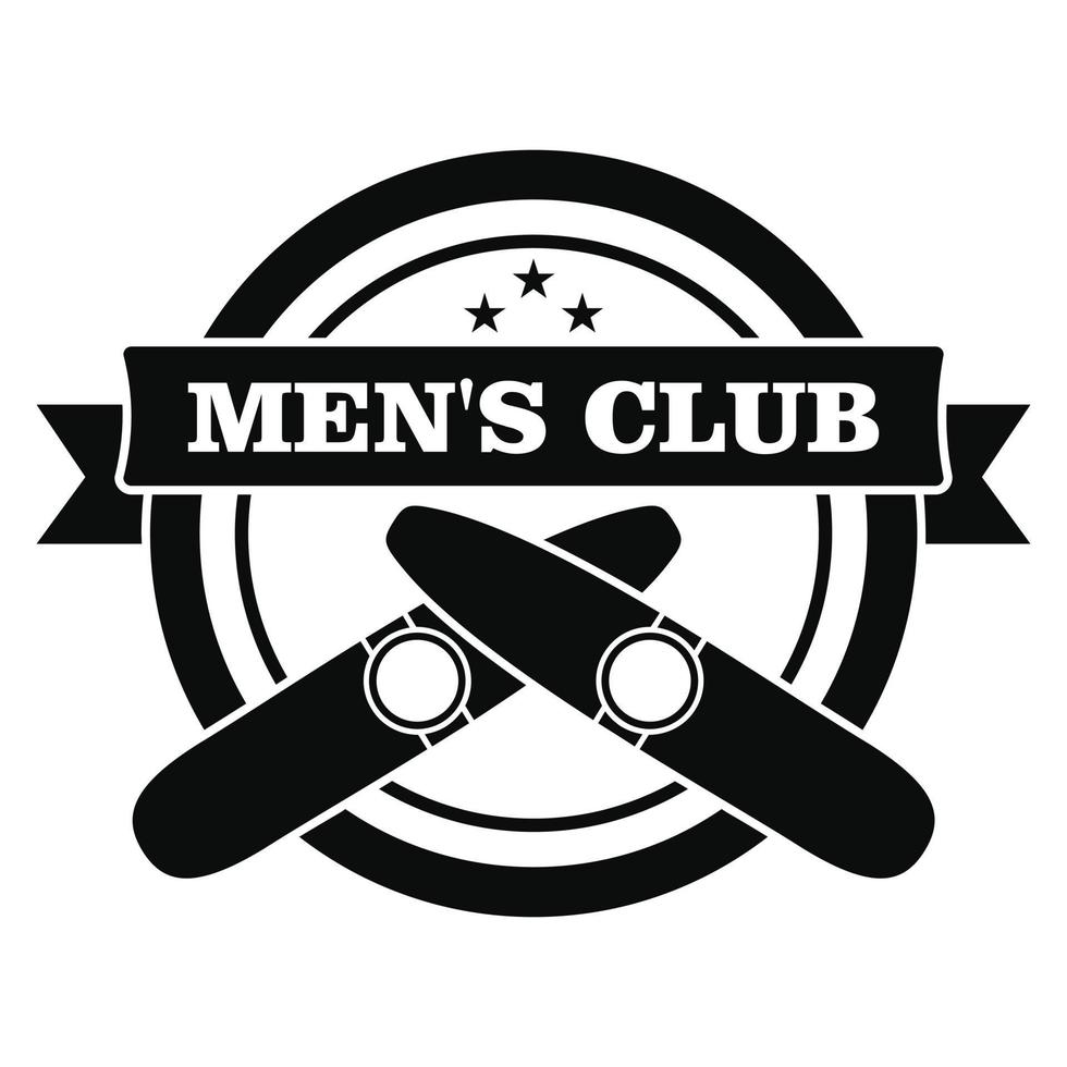logotipo do clube de homens fumantes, estilo simples vetor