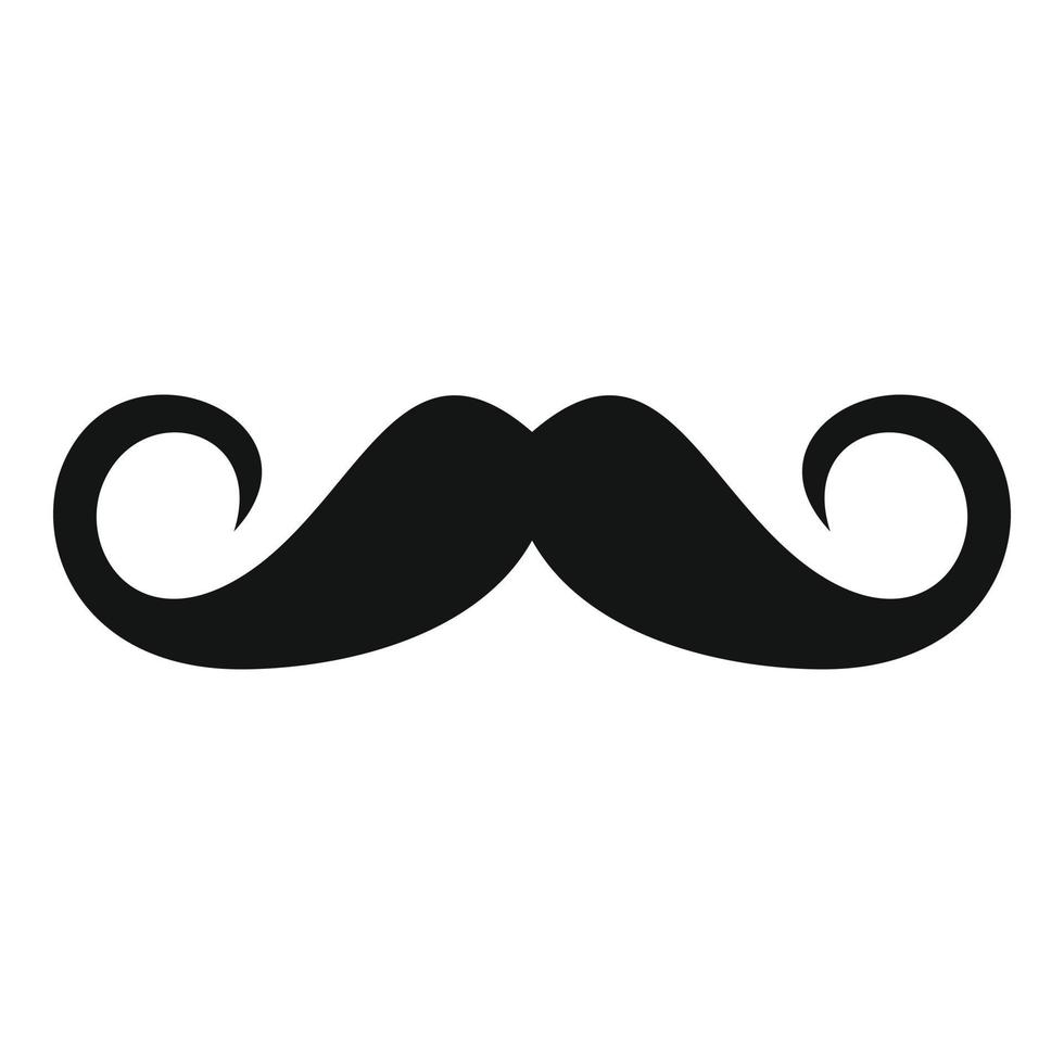 ícone de bigode de pessoa, estilo simples. vetor
