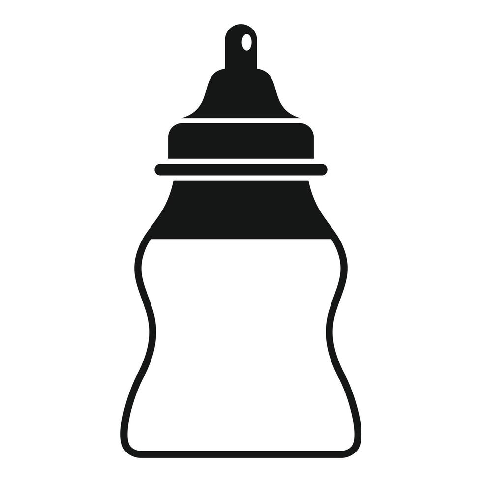ícone de garrafa de leite de bebê, estilo simples vetor