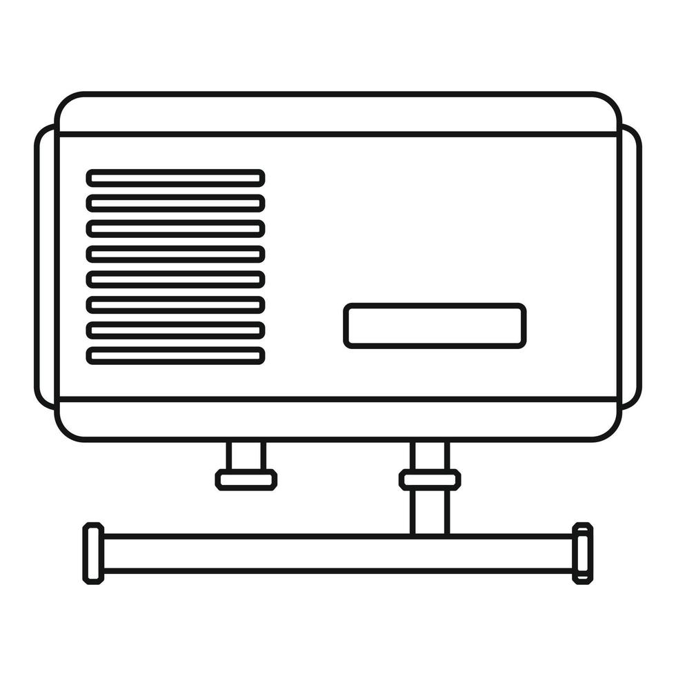ícone de caldeira elétrica, estilo de estrutura de tópicos vetor