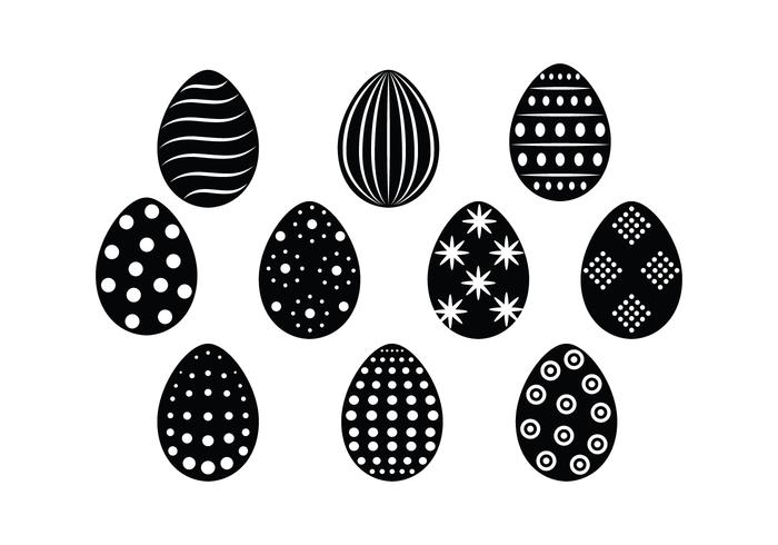 Free Vector Easter Eggs Silhueta