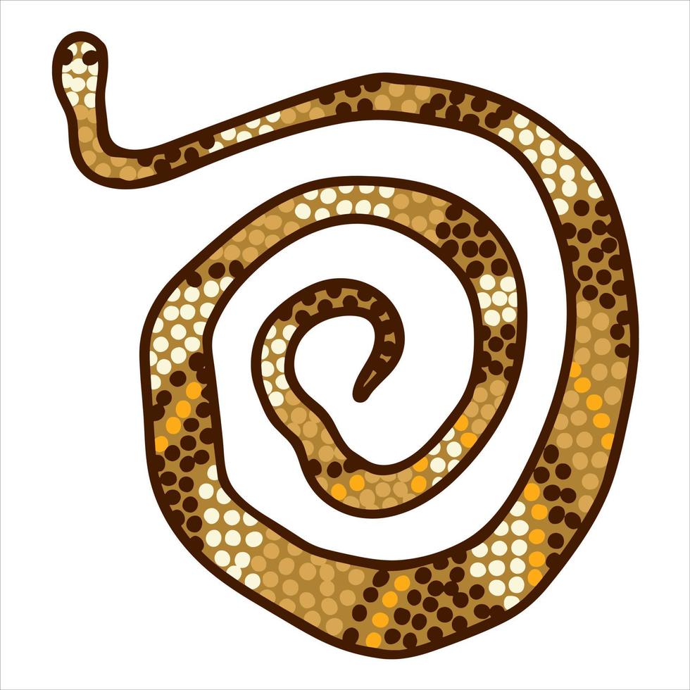 design popular africano. símbolo de cobra e animal. ilustração gráfica vetorial. vetor