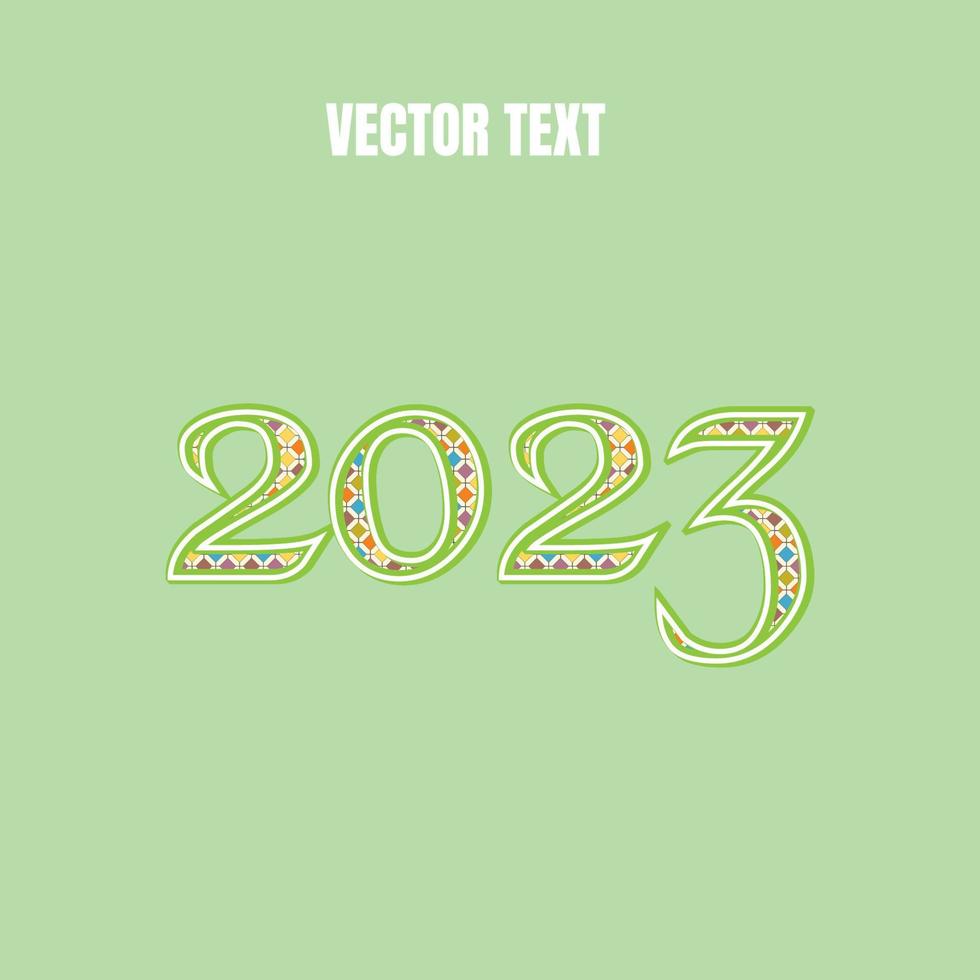 efeito de texto vetorial editável 2023 vetor