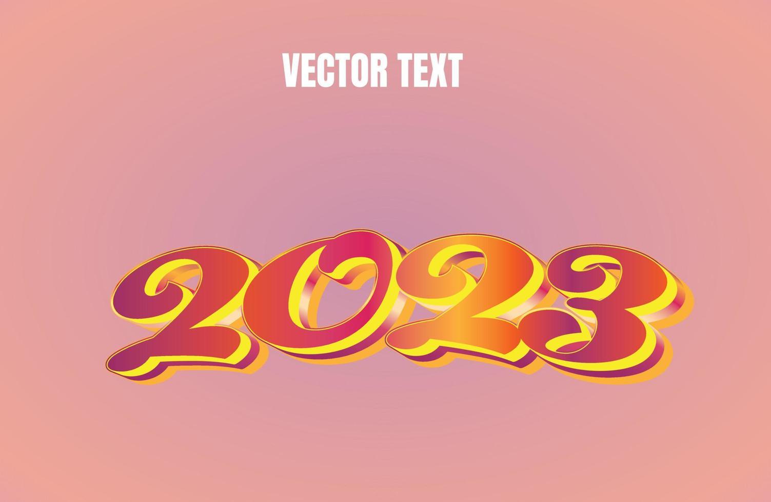 efeito de texto vetorial editável 2023 vetor