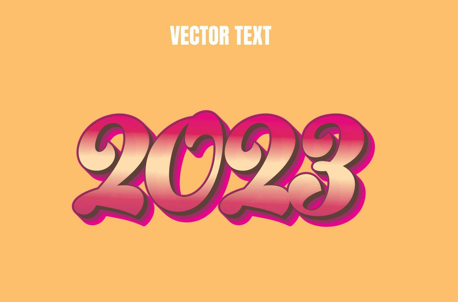 efeito de texto vetorial editável 2023 vetor