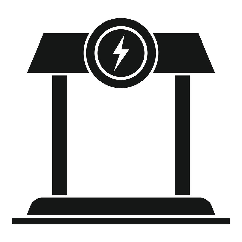 ícone de reabastecimento elétrico, estilo simples vetor