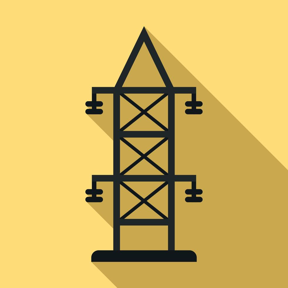ícone da torre elétrica, estilo simples vetor