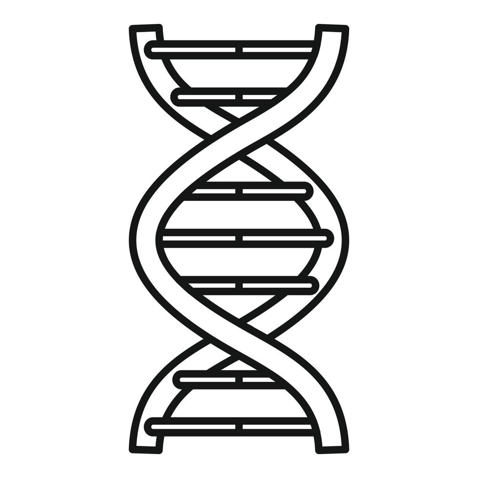 ícone da doença de DNA de alzheimer, estilo de estrutura de tópicos vetor