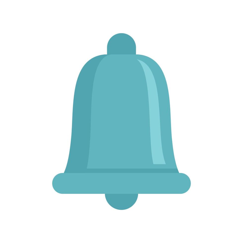 ícone de sino de anel azul, estilo simples vetor