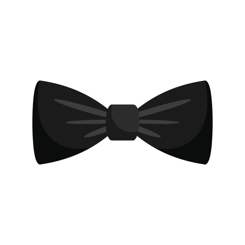 ícone de gravata borboleta preta, estilo simples vetor