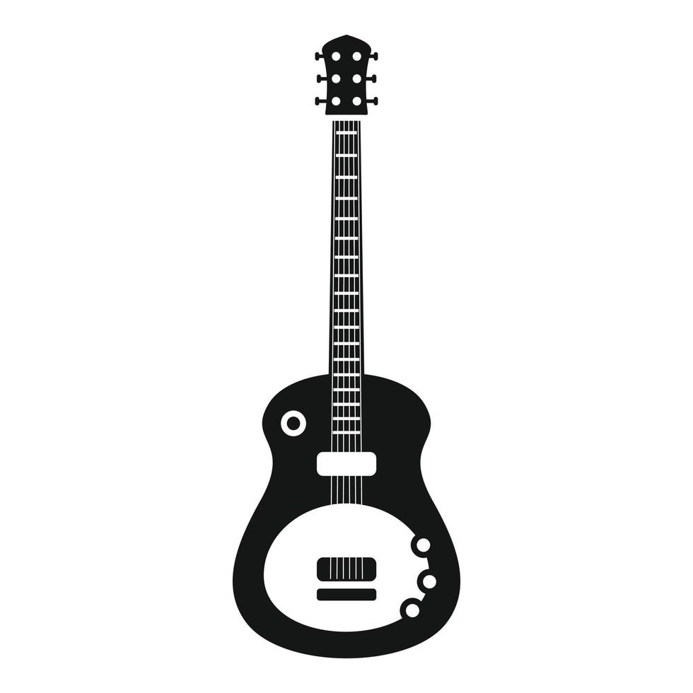 ícone do instrumento de guitarra, estilo simples vetor