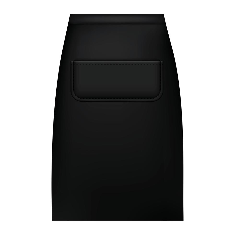 maquete de avental de cintura preta, estilo realista vetor