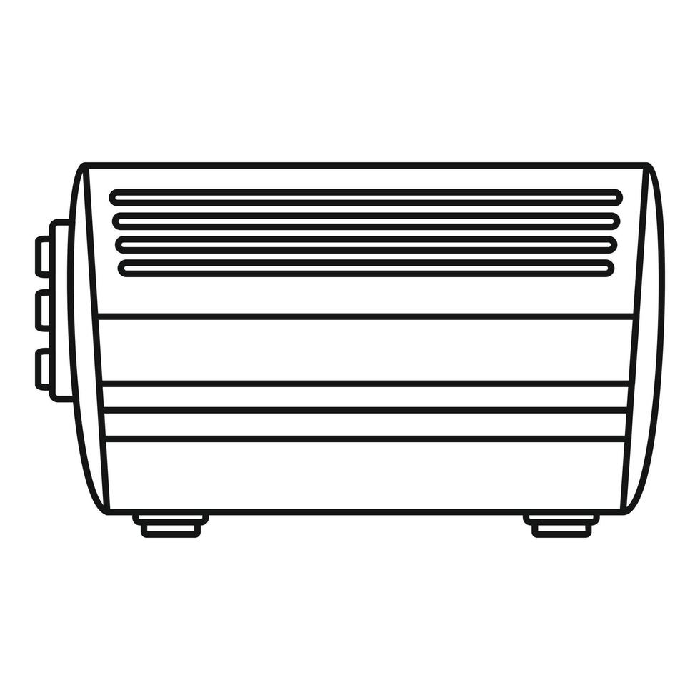 ícone do convector doméstico, estilo de estrutura de tópicos vetor