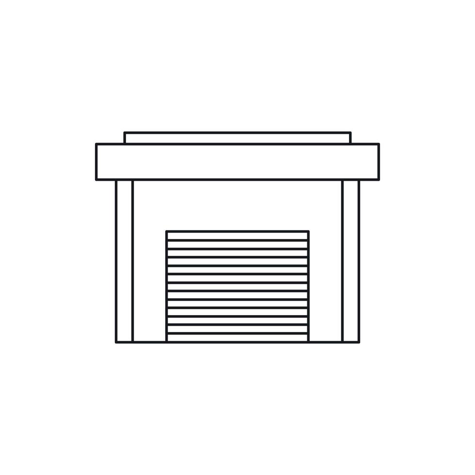 ícone da garagem, estilo de estrutura de tópicos vetor