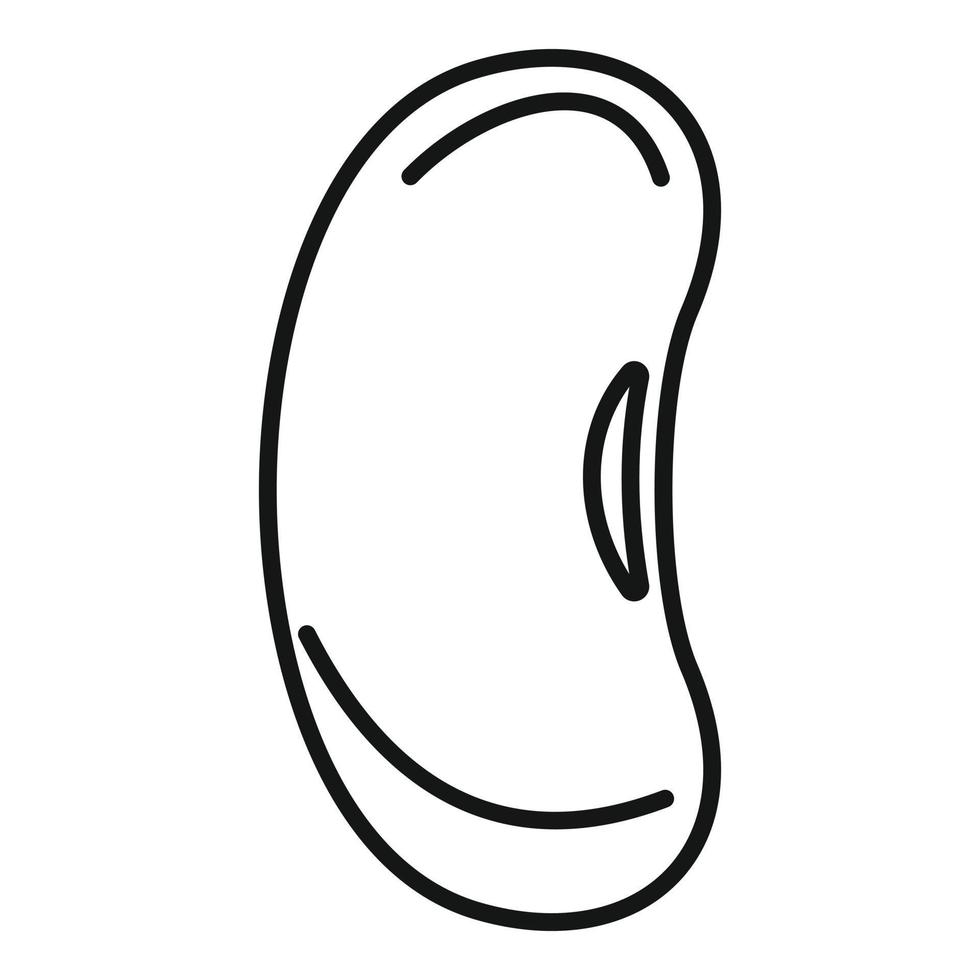 ícone de lentilha feijão, estilo de estrutura de tópicos vetor