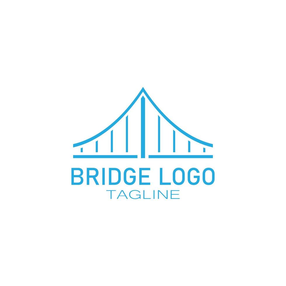 modelo de design de ilustração de ícone de vetor de logotipo de ponte