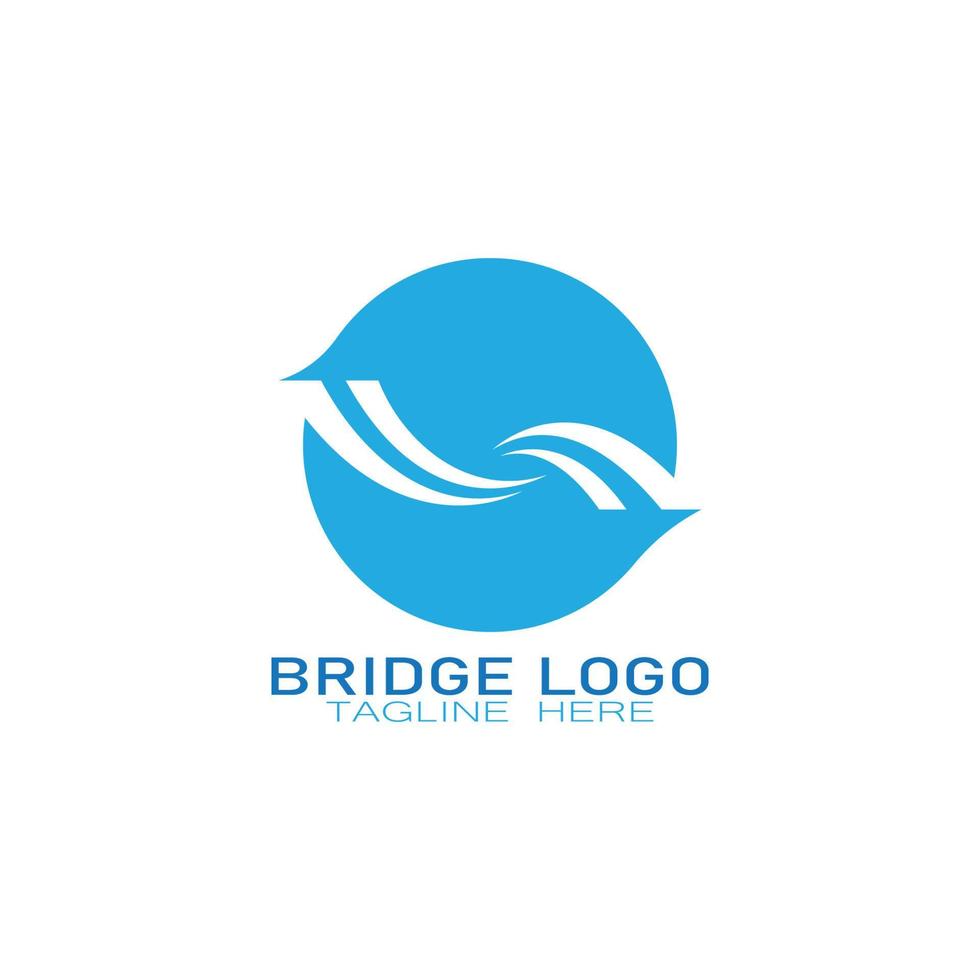 modelo de design de ilustração de ícone de vetor de logotipo de ponte