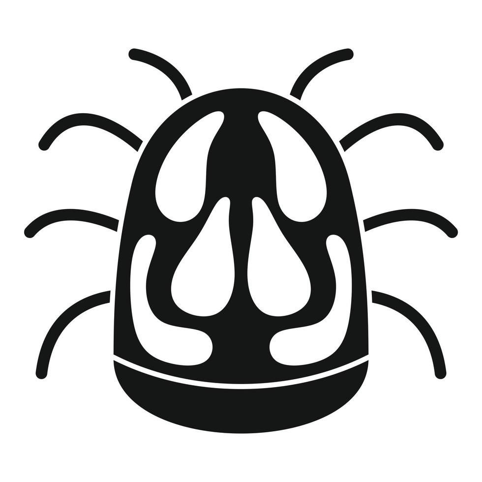ícone de doença de bug, estilo simples vetor