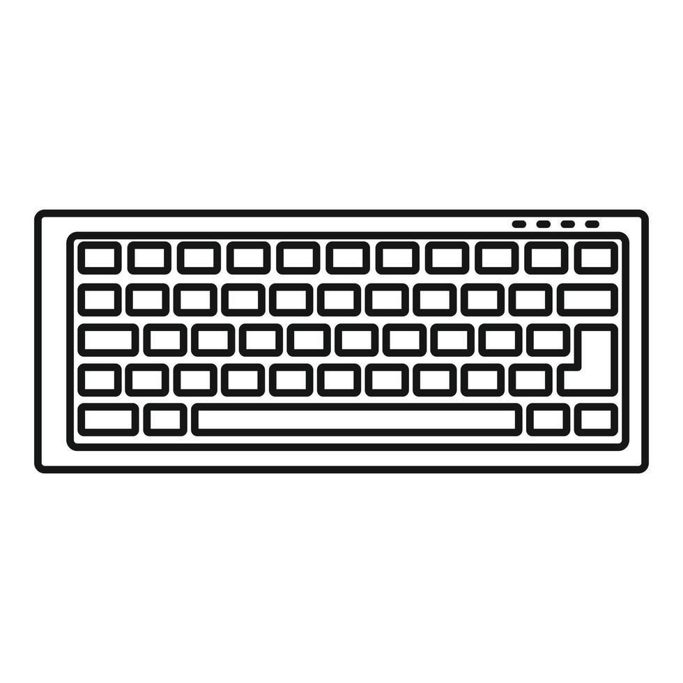 ícone de teclado, estilo de estrutura de tópicos vetor