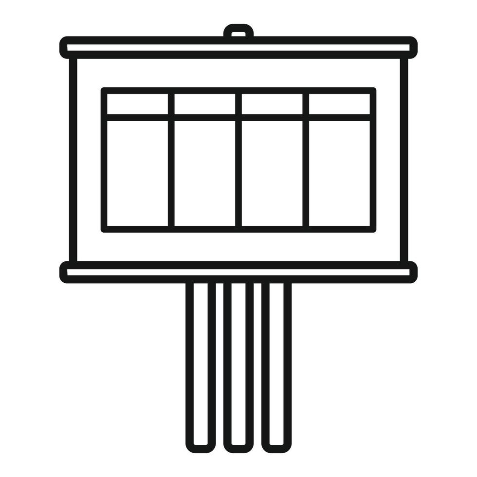 ícone do estimador de outdoor, estilo de estrutura de tópicos vetor