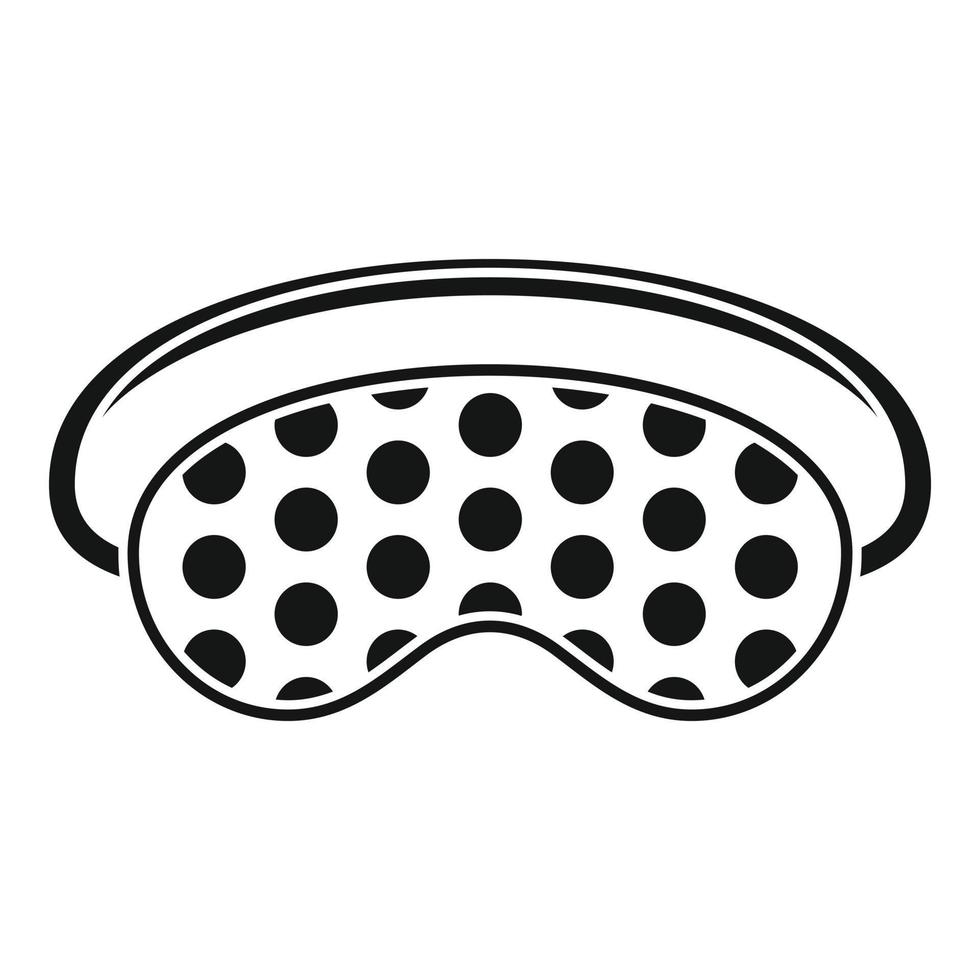 ícone de máscara de dormir de festa, estilo simples vetor