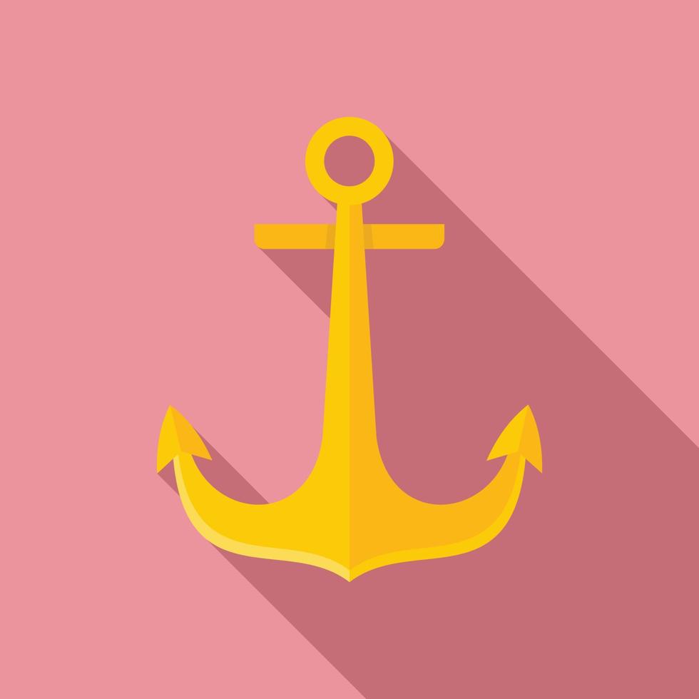 ícone de âncora de cruzeiro, estilo simples vetor