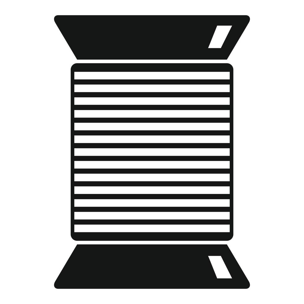 ícone de bobina de linha, estilo simples vetor