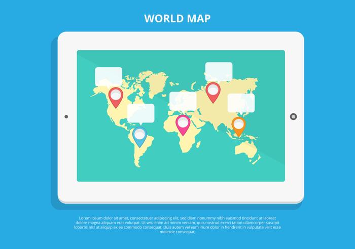 Free Vector World Map Infográfico