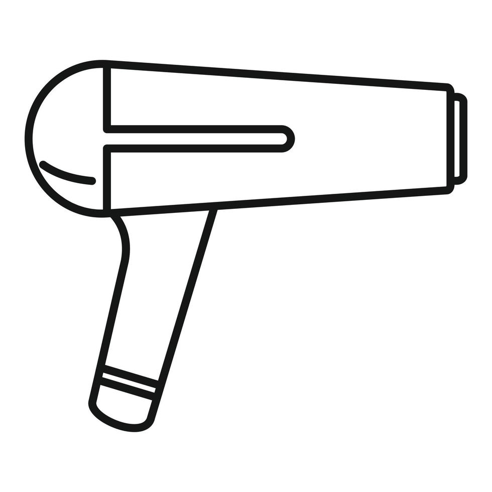 ícone de secador de cabelo, estilo de estrutura de tópicos vetor