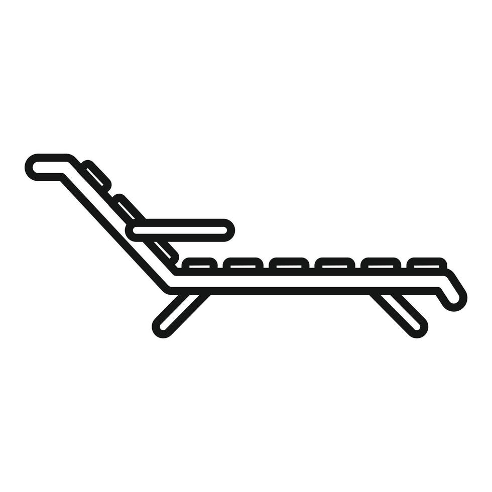 ícone de cadeira de praia de cruzeiro, estilo de estrutura de tópicos vetor