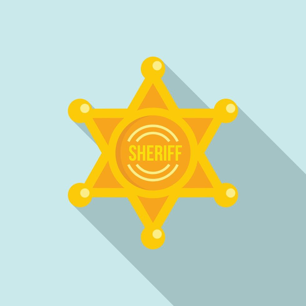 ícone da estrela do xerife, estilo simples vetor