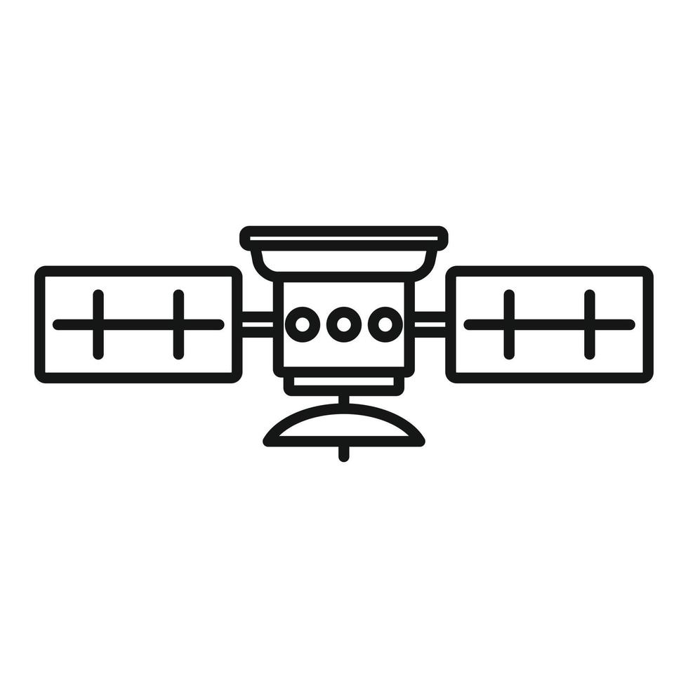 ícone de satélite do receptor, estilo de estrutura de tópicos vetor