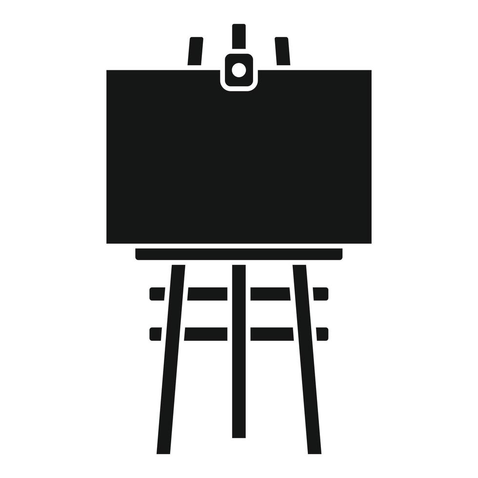 ícone de cavalete de quadro, estilo simples vetor