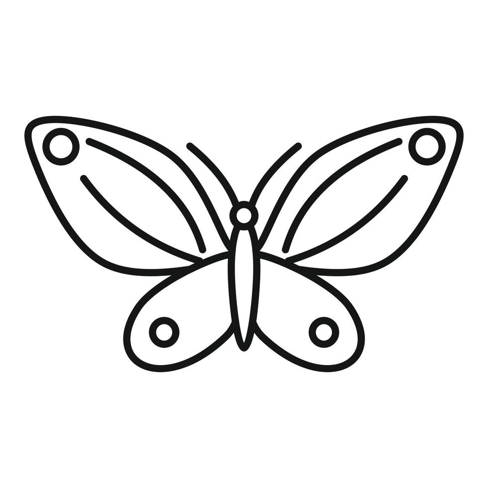 ícone de borboleta de primavera, estilo de estrutura de tópicos vetor