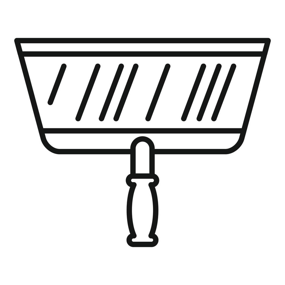 ícone de raspador de espátula, estilo de estrutura de tópicos vetor