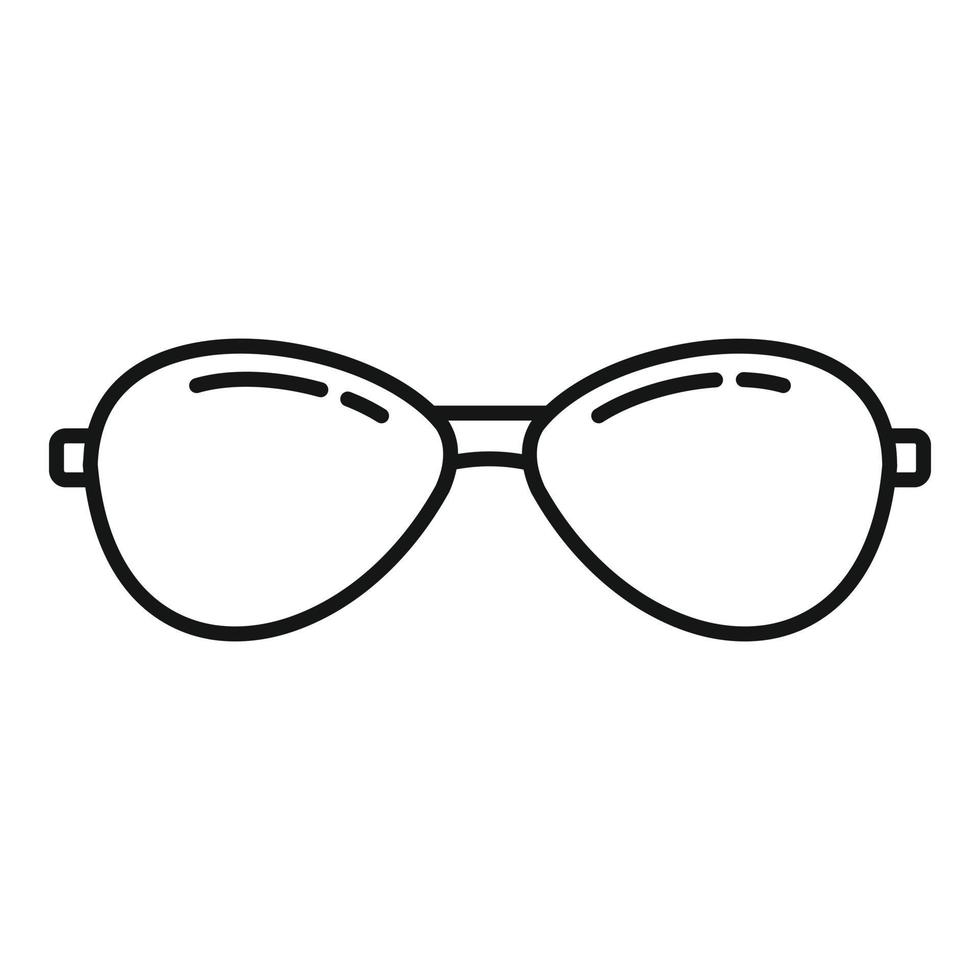 ícone de óculos de sol policial, estilo de estrutura de tópicos vetor