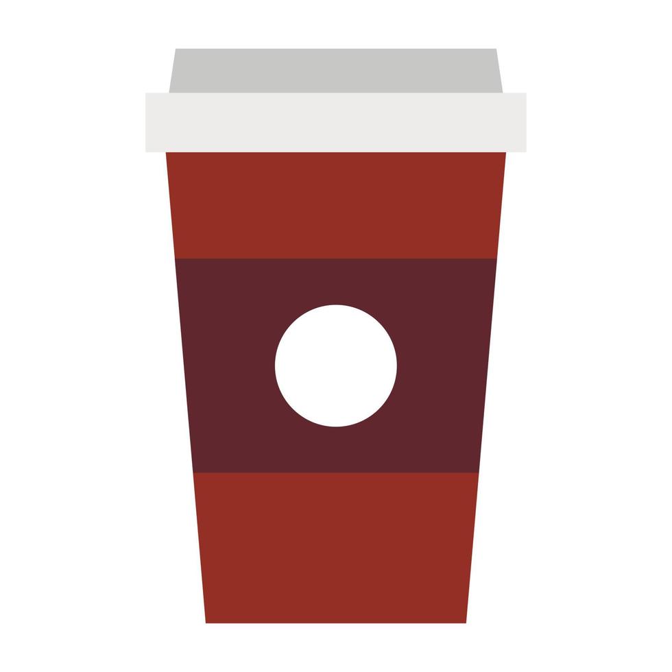 ícone de xícara de café de papel marrom, estilo simples vetor